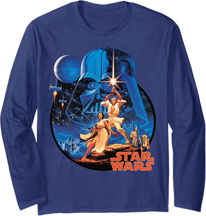Star Wars Classic Movie Circle Poster Langarmshirt