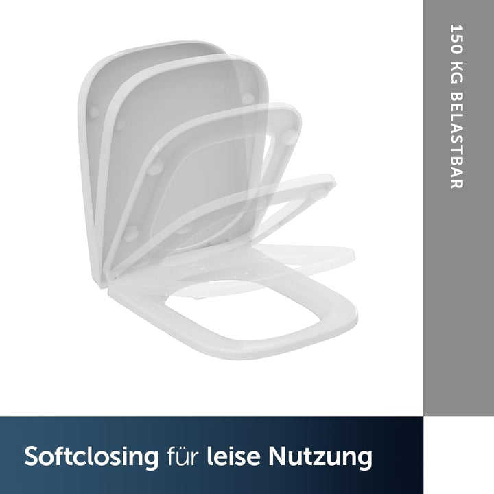 Ideal Standard T468301 Ideal Standard i.life B WC-Sitz mit Softclosing, Wrapover, Weiss, mit Softclo