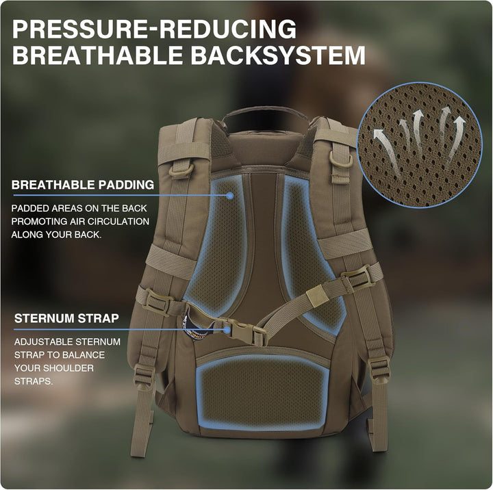 Mardingtop 20L Militär Rucksack Herren Wanderrucksack Trekkingrucksack Tactical Backpack mit MOLLE-S