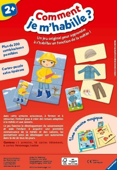 Ravensburger - Lernspiel - Wie kleide ich Mich? - Beobachtung, Manipulation, Sprache - Entwicklung d