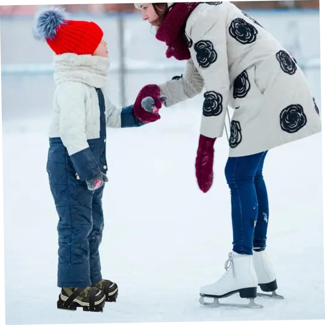 Jorzer 1 Paar Kleinkind-Schlittschuhe, verstellbare Kinder-Schlittschuhe mit starker Gürtelschnalle