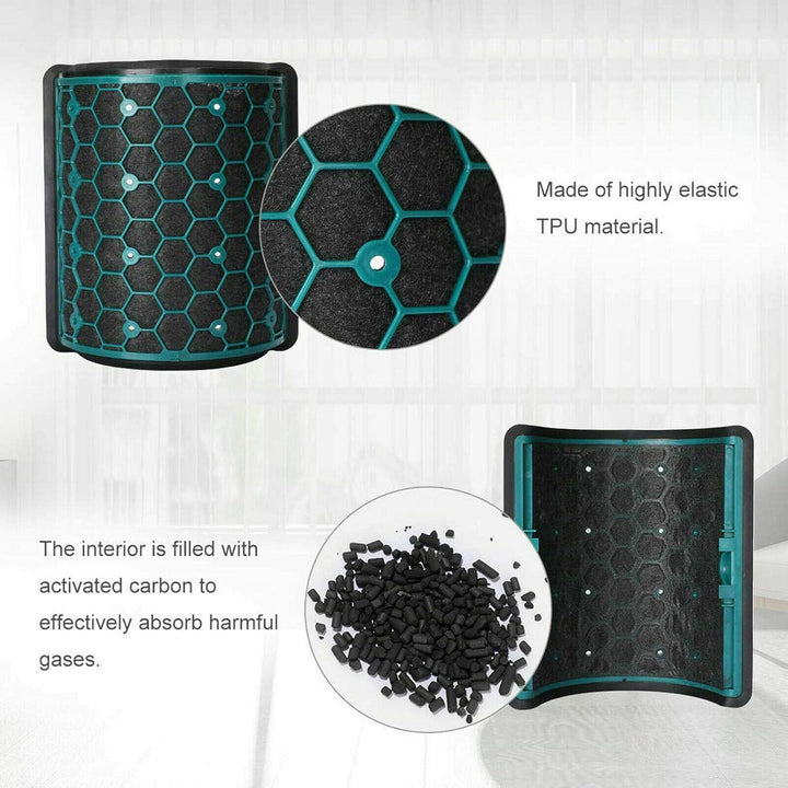 360-Grad-Luftreiniger-Fanglas HEPA-Filter und Innerer Aktivkohlefilter Kompatibel mit Dyson TP04 HP0