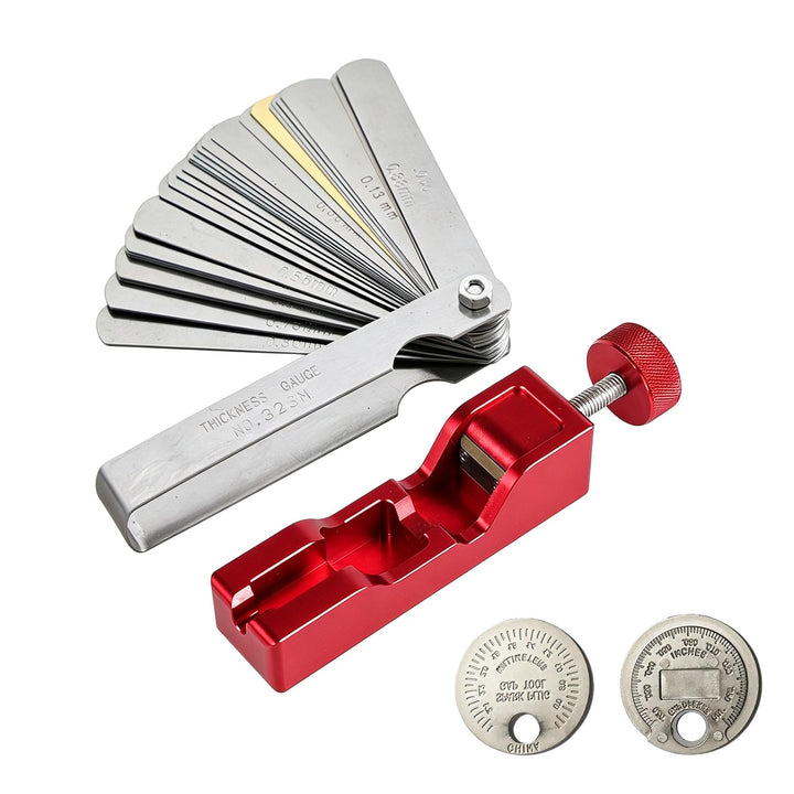 Zündkerzenspaltmesser Fühlerlehre Set 32 Klingen Dickenmesslehre 10-16mm