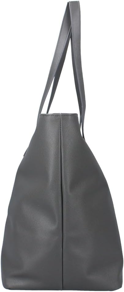 Grosse Damen Shopping-Tasche | grau | Kunstleder | Kuromi