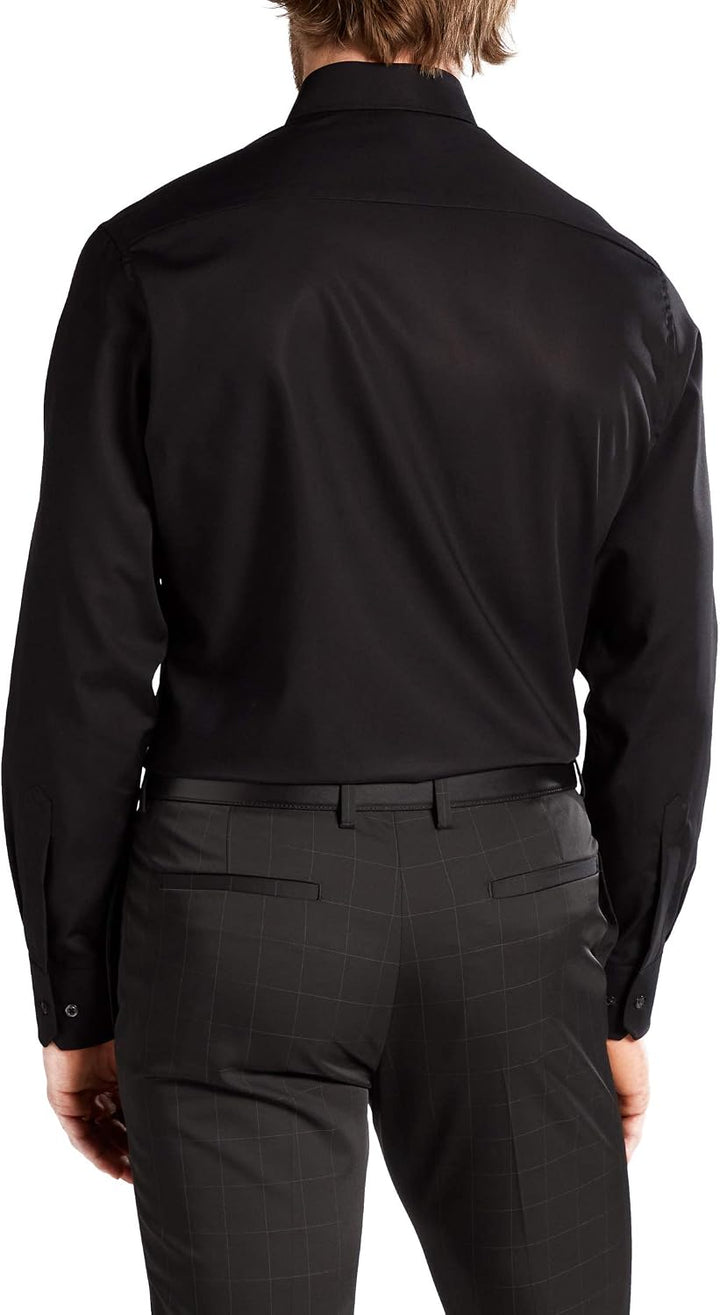 ETERNA Male Original Shirt unifarben MODERN FIT 43 Schwarz, 43 Schwarz