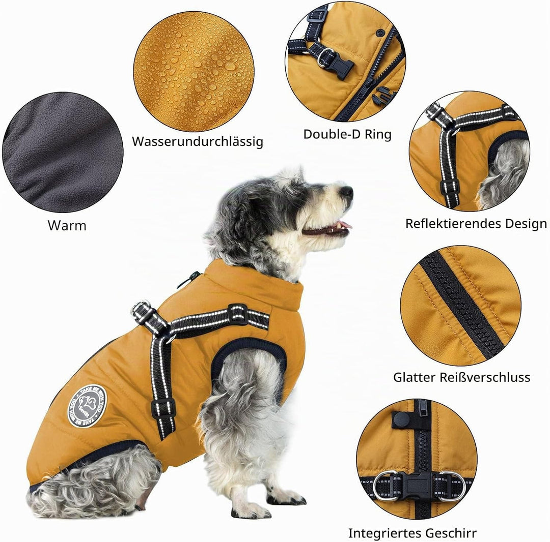 Savlot Hundejacke Winterweste Jacken Hundemantel Hundepullover Haustier Skifahren Kostüm Ärmellose B