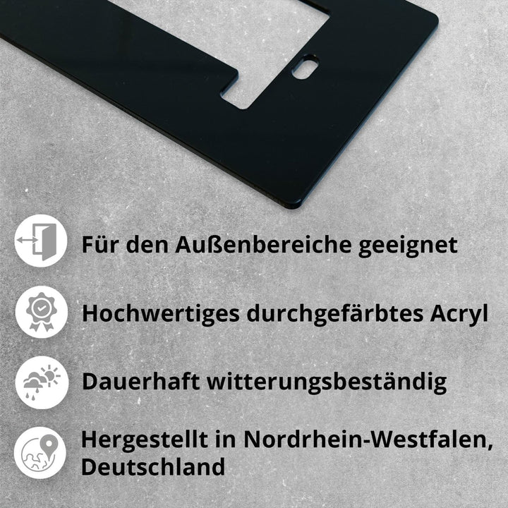 iSecur Blende passend für Ring Videotürklingel aus Acryl schwarz I Wired Doorbell Pro 3. Gen (2025)