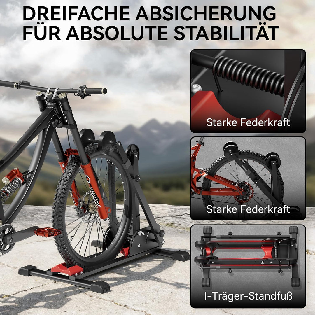 3-in-1 Fahrradständer,Fahrradhalter,Boden fahrrad ständer - Indoor Parken Radhalter für 20-29 Zoll R