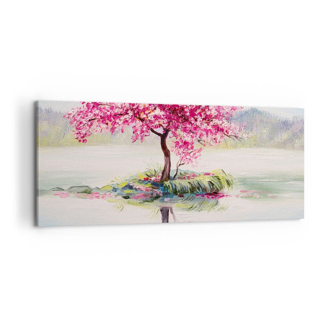 Wandbilder Dekoration Wohnzimmer Baum Abstraktion Panorama Bilder auf Leinwand 120x50cm Leinwandbild