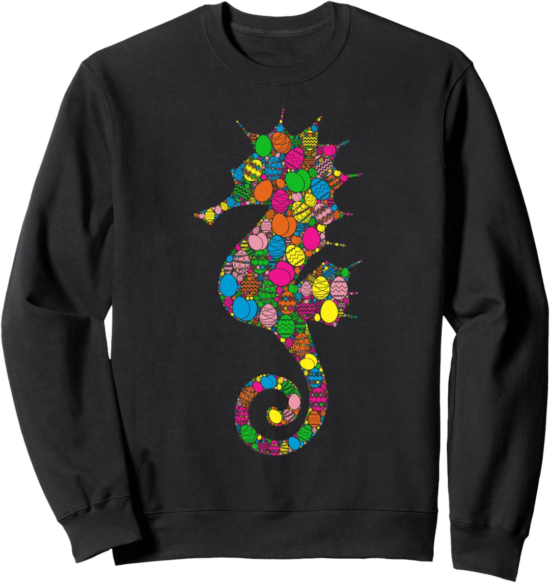 Bunte Ei Seepferdchen Frauen Männer Kinder - Ostern Sweatshirt