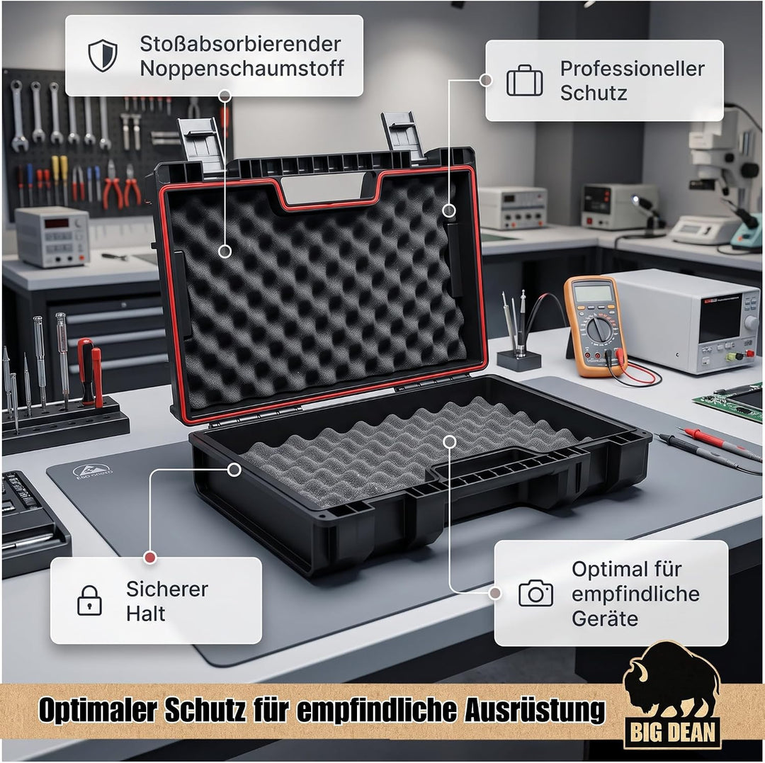 2 Stück BigDean System Pro Maschinenkoffer mit Polsterung