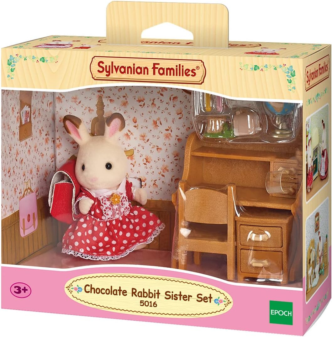 Sylvanian Families - 5016 - Schokoladenhasen Schwester mit Schreibtisch