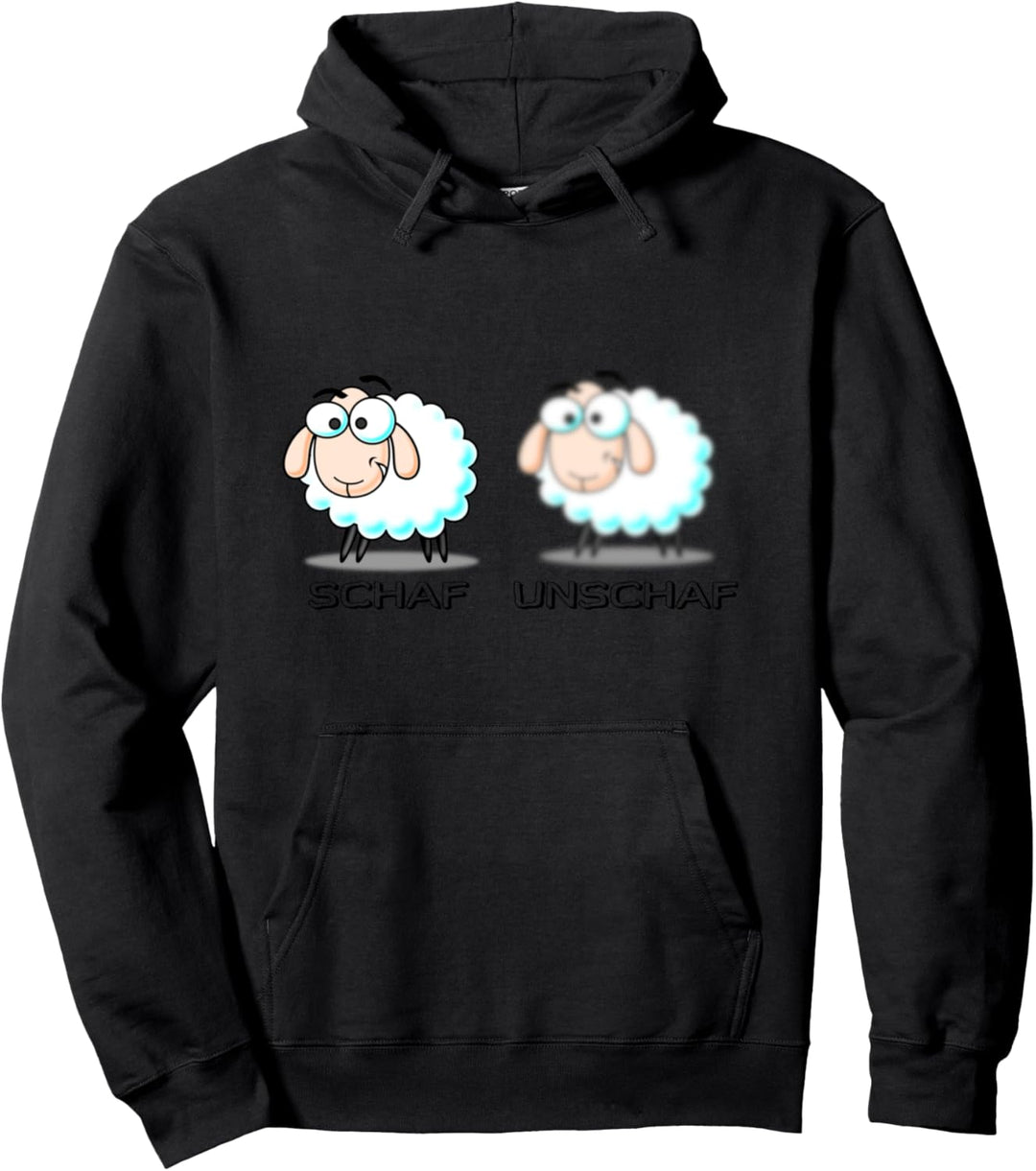 lustige Schafe schaf unschaf Wortspiel witzig Pullover Hoodie