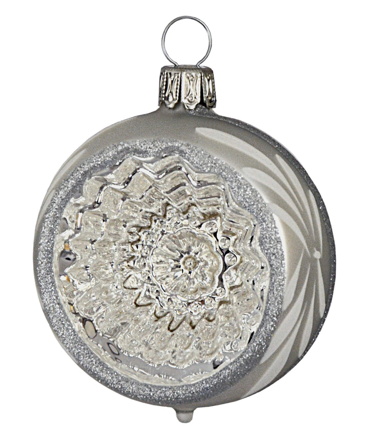 Weihnachtskugel Silber 6cm Reflexkugel Lauschaer Christbaumschmuck Glas Hängend Weihnachten