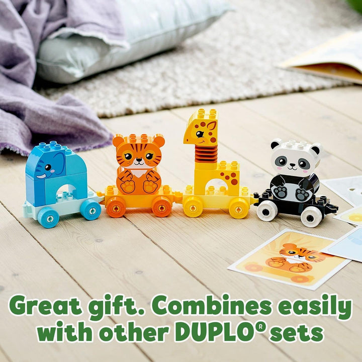 Lego DUPLO My First Animal Train 10955 Pull-Along Toddlers Animal Toy with an Elephant, Tiger, Giraf
