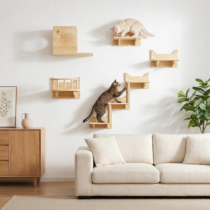 Kletterwand Katzen Set, Katzen Kletterwand Set, Kratzbaum Wand