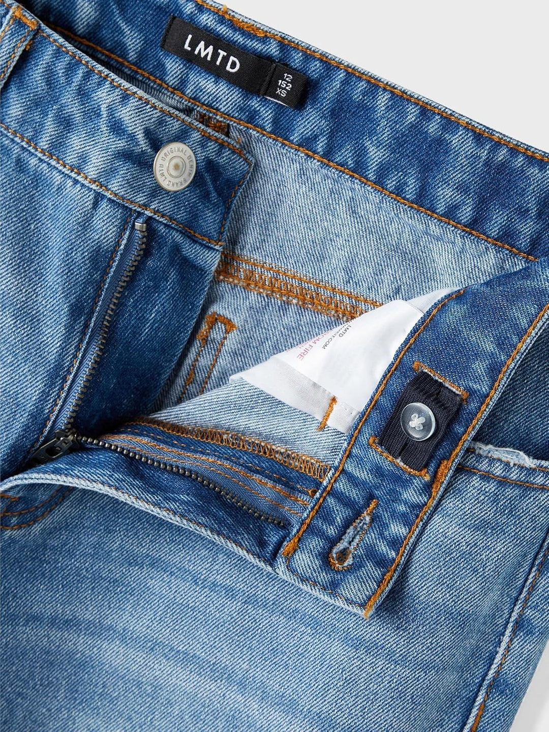 NAME IT Mädchen Nlfbizza DNM Straight Dis Pant Noos Jeans, 140