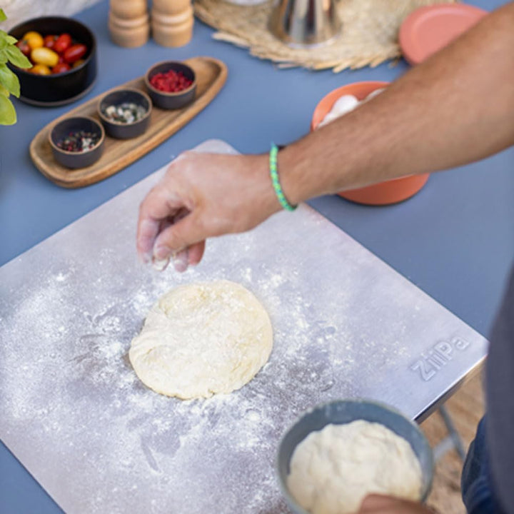 ZiiPa Pizzateigbox – ø 16 cm / 250 Gramm – Schiefer – 6 Stück