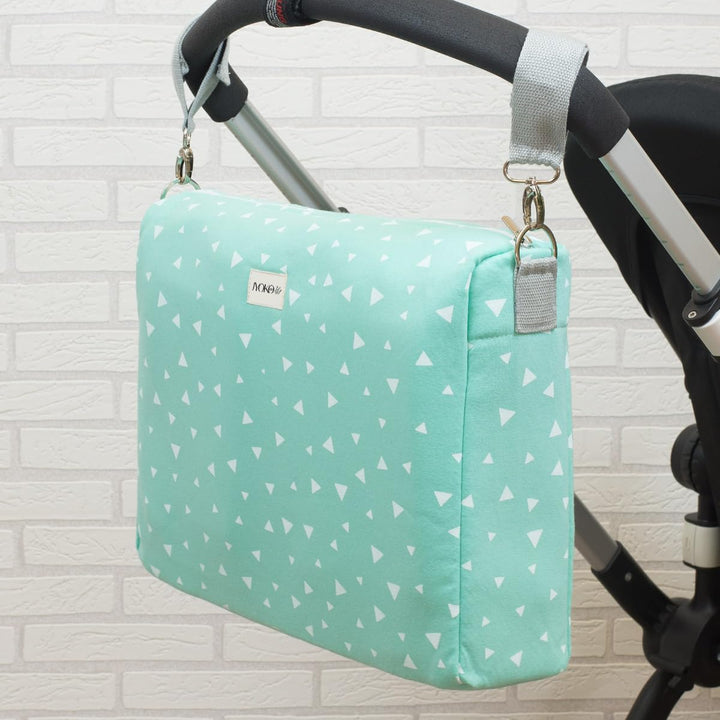 JYOKO KIDS Kinderwagentasche + Wickeltisch, Gestrickter Stoff, Baby Tasche Kinderwagen Organizer (kl