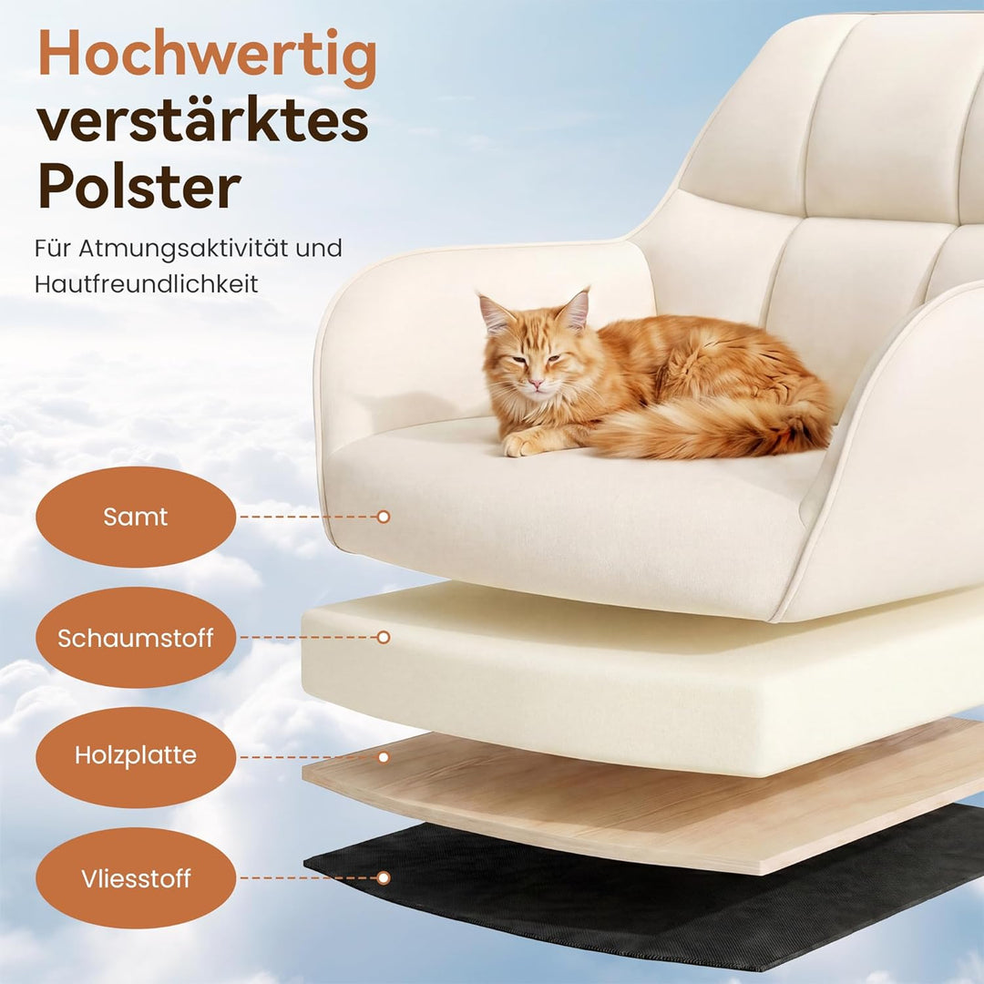 YOUDENOVA Schreibtischstuhl, Drehstuhl mit Rollen, Schminkstuhl Höhenverstellbar, Homeoffice Stuhl,
