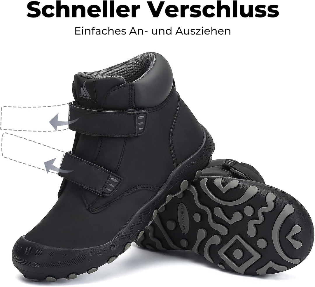 Mishansha Kinder Wanderschuhe Trekking Wanderstiefel Outdoor Trekkingschuhe 28 EU Schwarz, 28 EU Sch