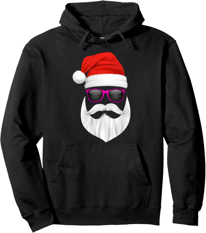 Weihnachtsmann mit Sonnenbrille Lustiges Weihnachtsdesign Pullover Hoodie