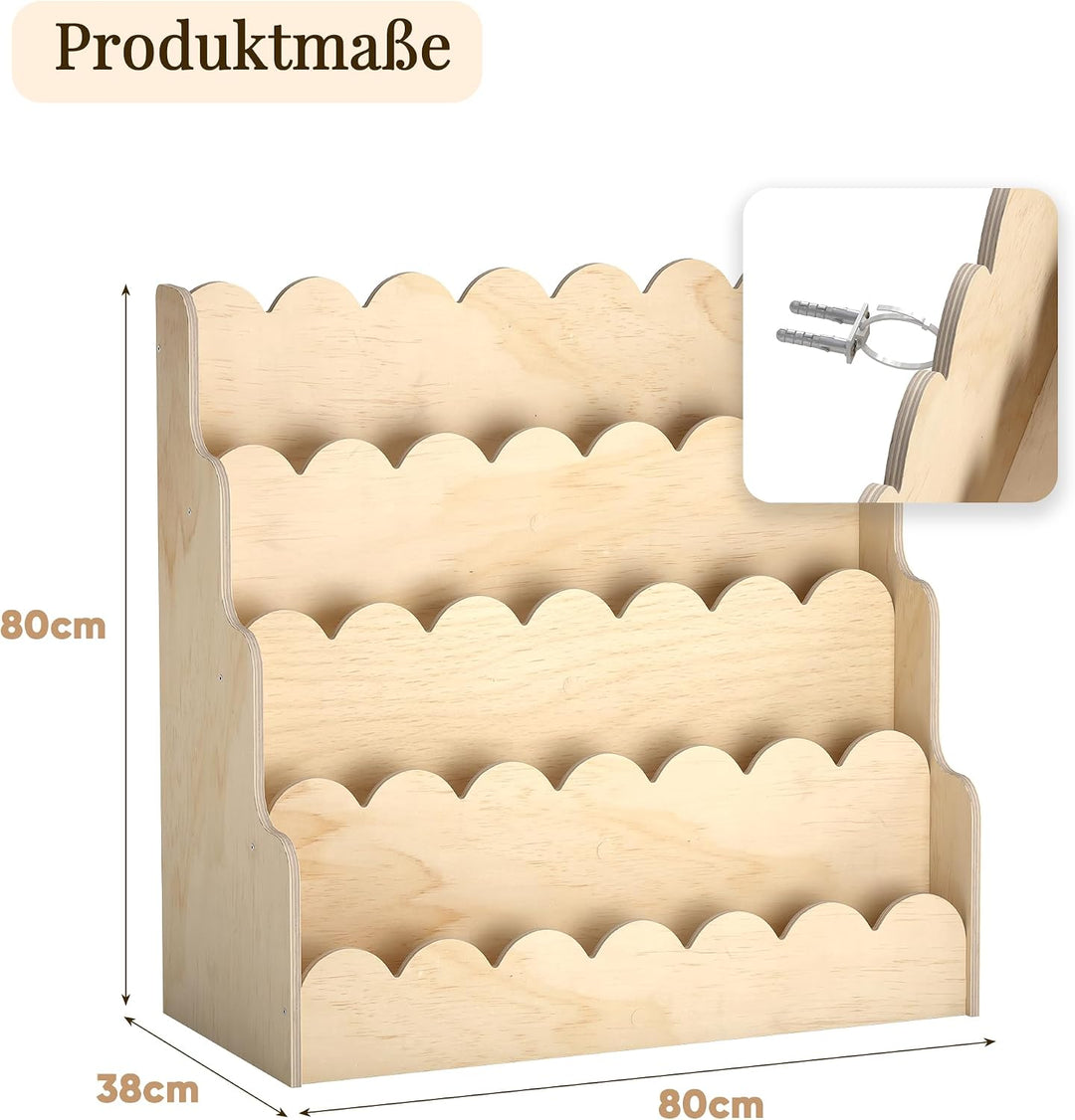 Bücherregal Kinder aus Holz - für Kinderzimmer (80x38x80 cm)