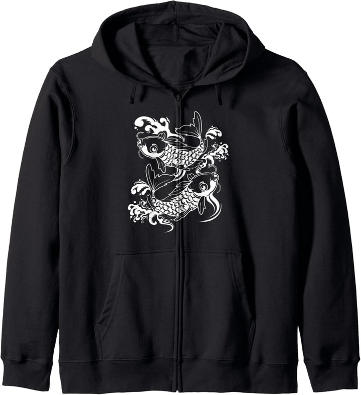 Traditionelles japanisches Koi-Teich Geschenk Japan Karpfen Kapuzenjacke