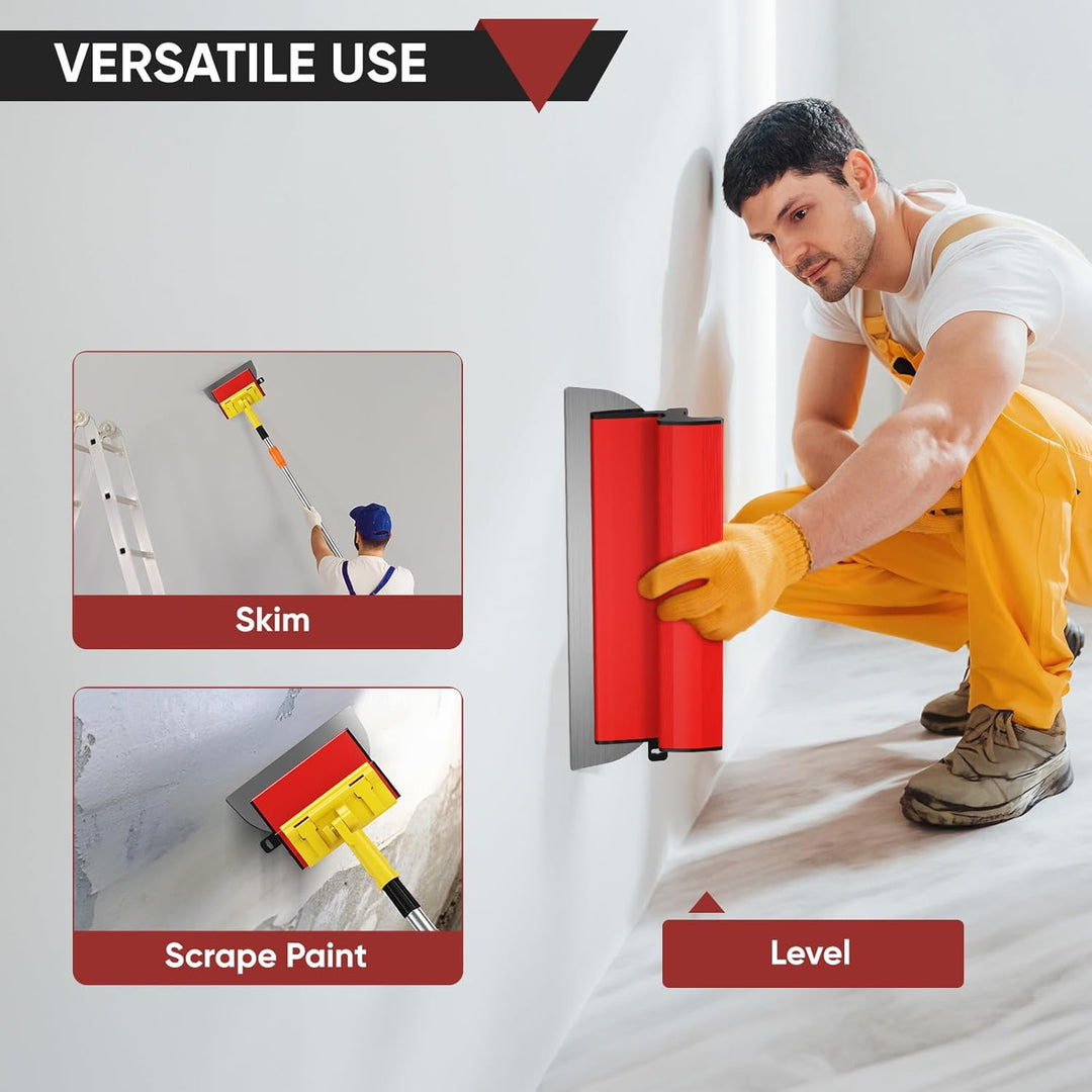 Oberflächenspachtel Set – 4 austauschbare Edelstahlklingen 25 cm / 40 cm / 60 cm / 80 cm – hochflexi