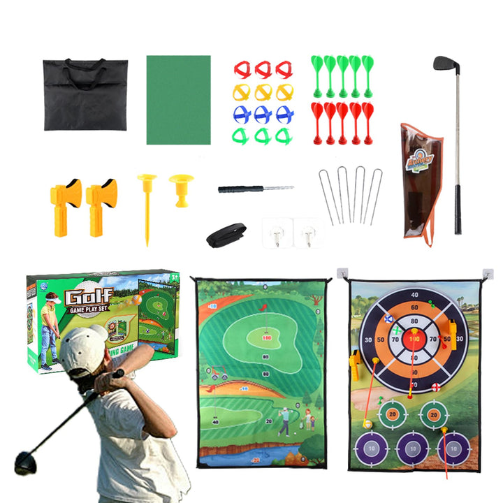 Chip-and-Stick-Golfspiel, Golf-Dart-Chipping-Spiel | Doppelseitige Übungsmatte Golf-Chipping-Spiel -