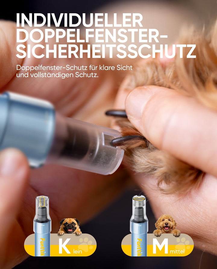 Fanttik F2 Master Pet Haustier Hundekrallenschleifer, leiser, sicherer Blau, Blau