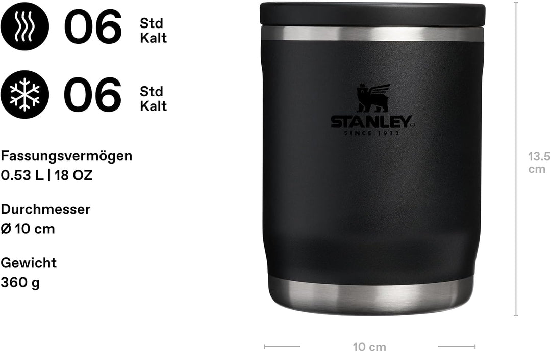 STANLEY 1913 Adventure To-Go Food Jar Schwarz 0.53L, Schwarz 0.53L
