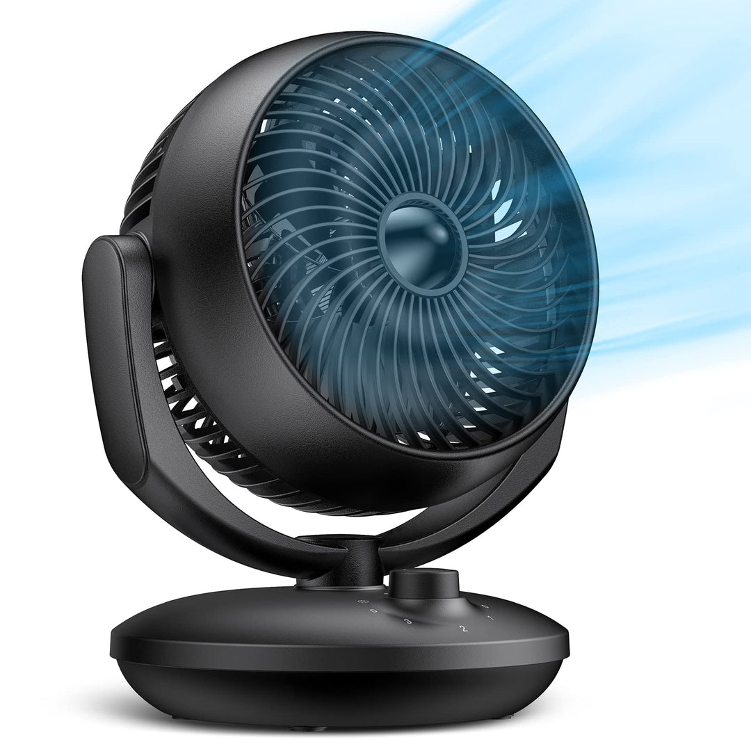 Ventilator Leise, 22dB Tischventilator sehr Leise, Fan mit 3 Geschwindigkeiten und 90° Verstellbare