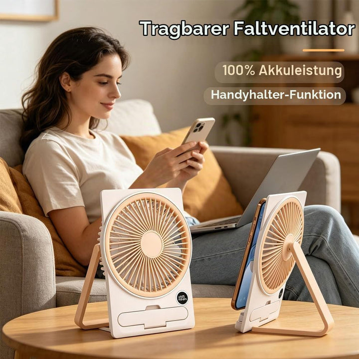 Tischventilator Klein, Mini Ventilator, USB Ventilator, Tischventilator Sehr Leise, 5 Geschwindigkei
