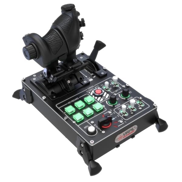 VIRPIL Controls VMAX Prime Throttle (Premium-Zweimotoriger Gashebel, Einstellbare Rastpunkte, Flugsi