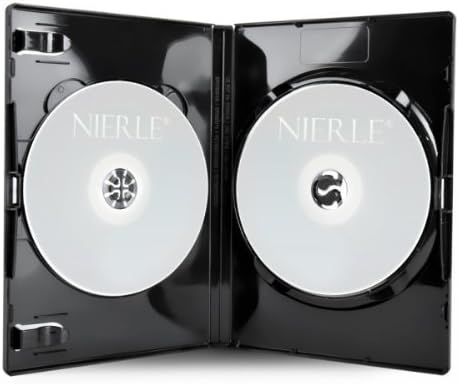 Amaray DVD Doppelhüllen, 15 mm, Maschinen-pack-Qualität, Schwarz, 50 Stück