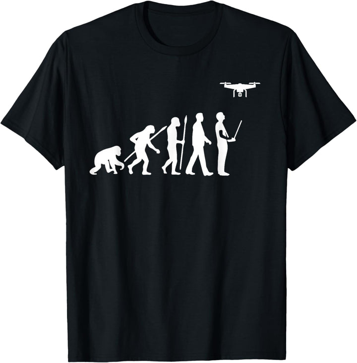 Evolution Drohnenpilot - Lustiges Drohnen Copter Pilot T-Shirt