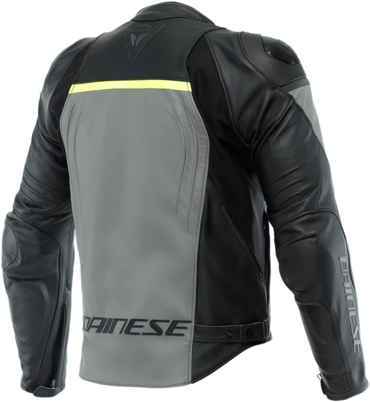 Dainese Racing 4 Motorrad Lederjacke 58 Grauschwarz, 58 Grauschwarz