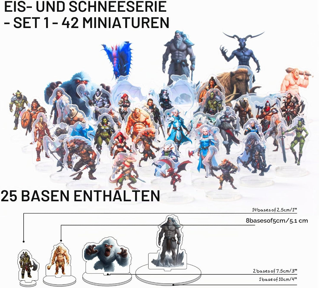 DND Miniatures Bulk Arktisches Thema Dungeons and Dragons Starter Set 2D Figuren D&amp;D 5E Terrain Mini