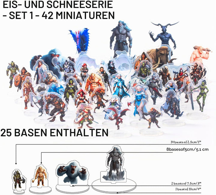 DND Miniatures Bulk Arktisches Thema Dungeons and Dragons Starter Set 2D Figuren D&amp;D 5E Terrain Mini