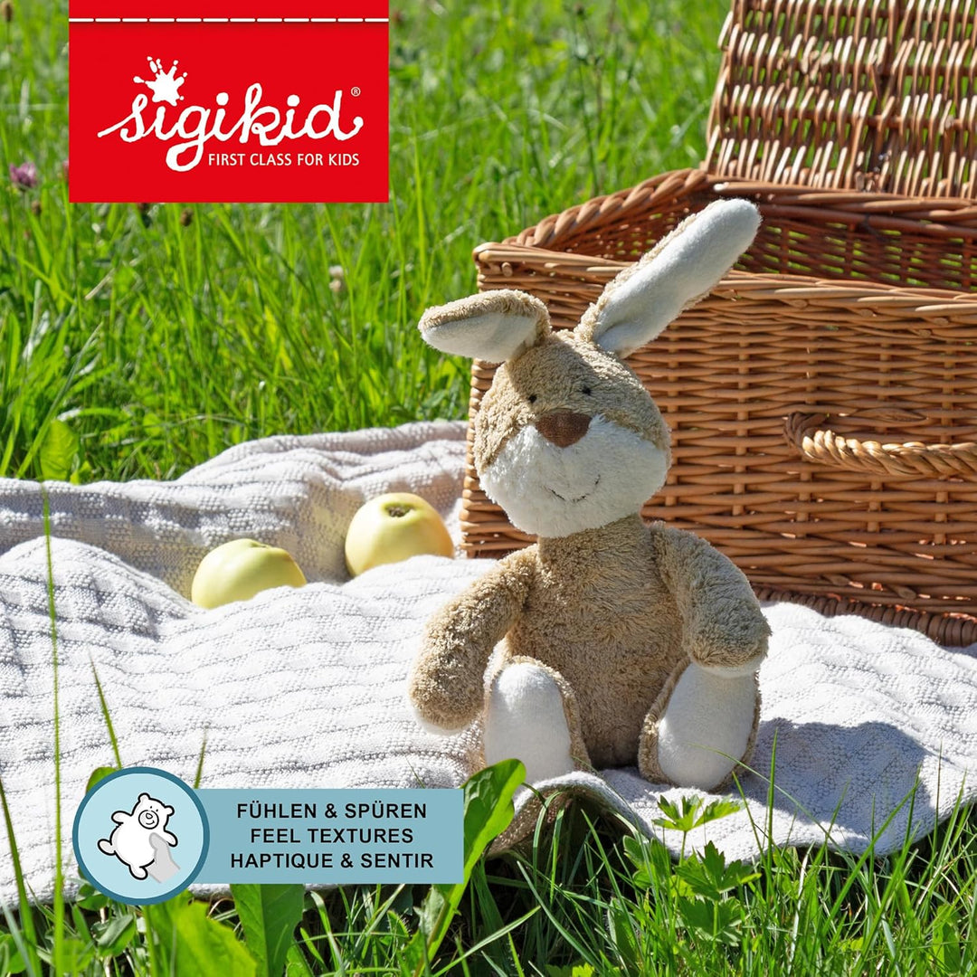 SIGIKID 39520 Kuscheltier Hase Green Mädchen und Jungen Babyspielzeug empfohlen ab Geburt beige Hase