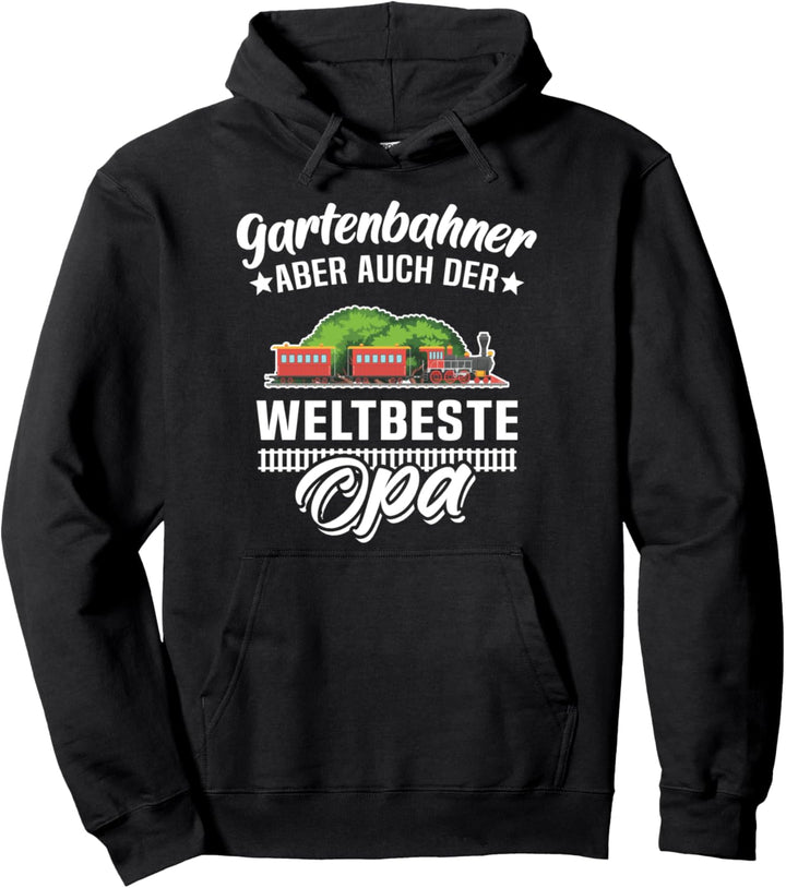Gartenbahn Dampflok Modelleisenbahn Opa Geschenk Grossvater Pullover Hoodie