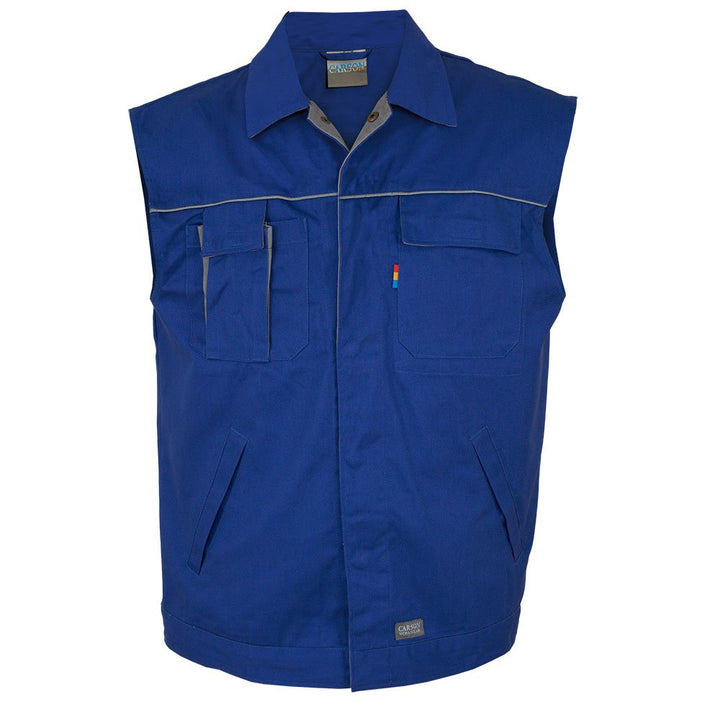 Carson Contrast Arbeitsweste, Royal / Grau, S Royal / Grau S, Royal / Grau S