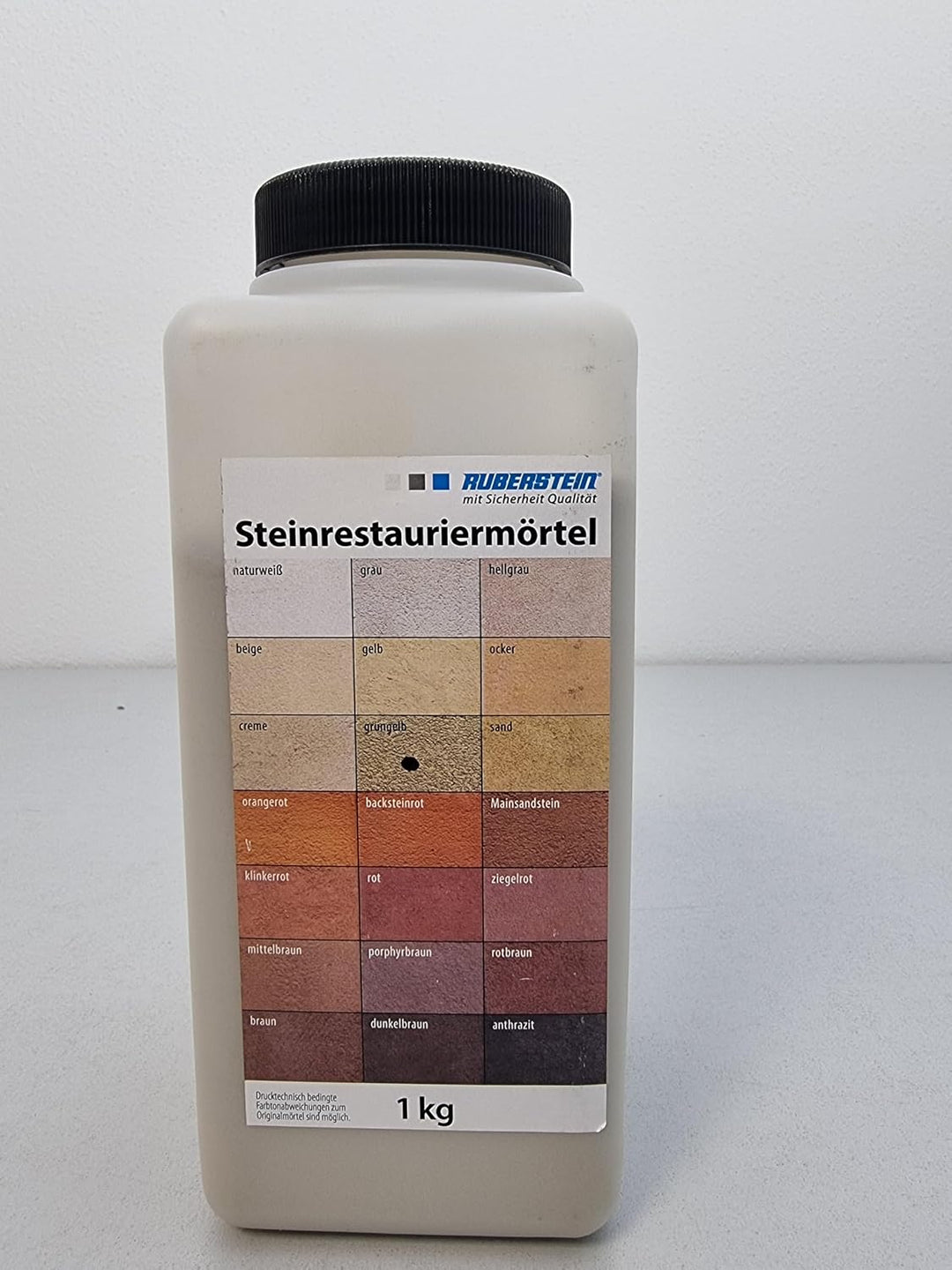 Ruberstein Steinrestauriermörtel für Natur- u. Kunststein 1 kg (grüngelb)