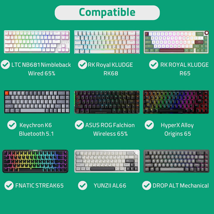 GEEKRIA 65%-Tastatur- &amp; Maus-Kombihülle, Hartschalen-Reisetasche für mechanische Gaming-Tastatur mit