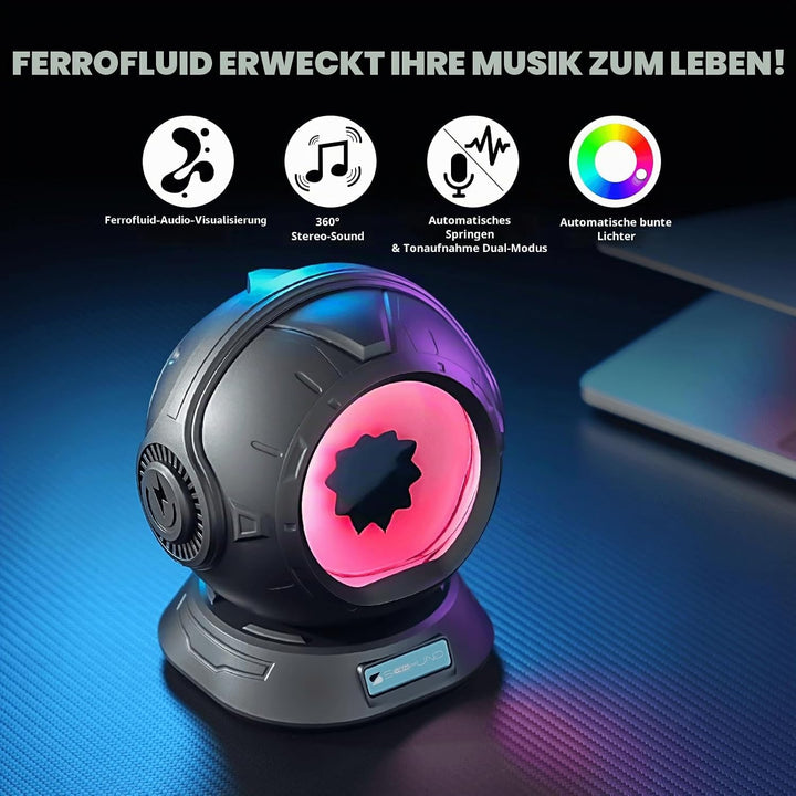 sovenomund Ferrofluid Lautsprecher, Ferrofluid Audio Visueller Bluetooth-Lautsprecher, tanzendes Fer