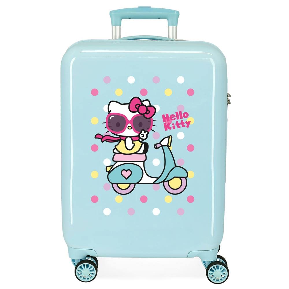 Hello Kitty Girl Gang Kabinentasche, 38 x 55 x 20 cm Kabinenkoffer Türkisblau, Kabinenkoffer Türkisb