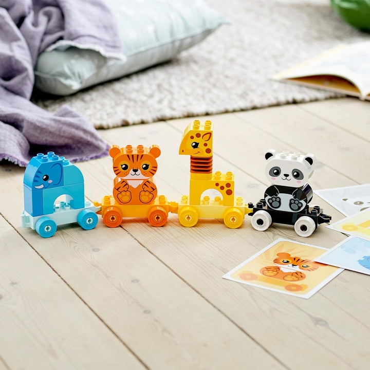 Lego DUPLO My First Animal Train 10955 Pull-Along Toddlers Animal Toy with an Elephant, Tiger, Giraf