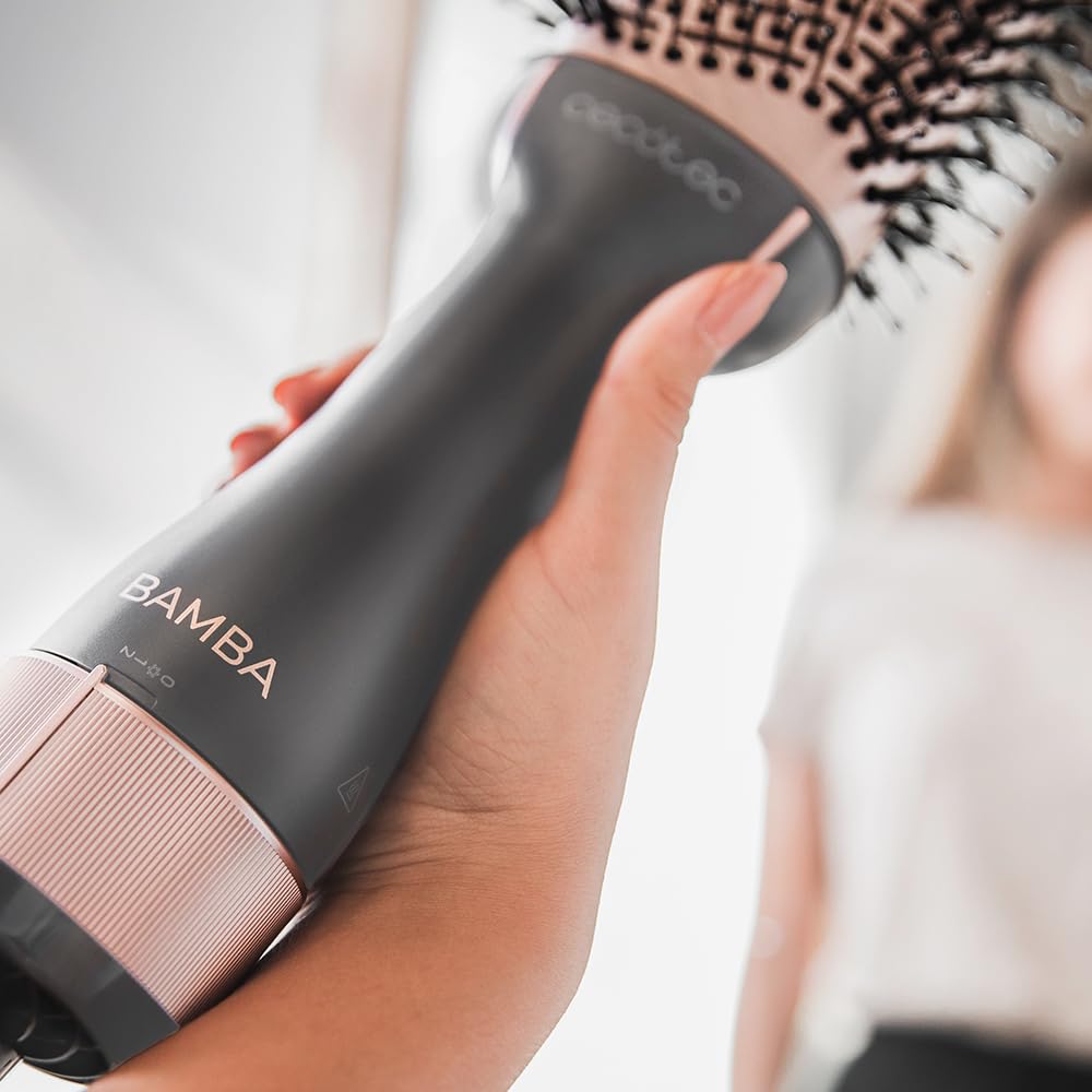 Cecotec Heissluftbürste Bamba CeramicCare Single. 1200W, One Step Design, 2-in-1, Ultrasanftes Gleit
