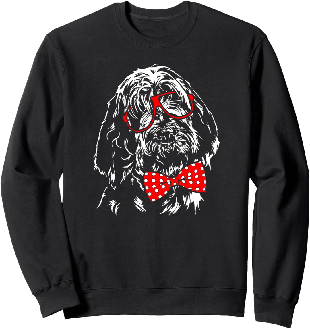 Lustiger Spinone Italiano Brille Jagdhund Hunde Hund Sweatshirt
